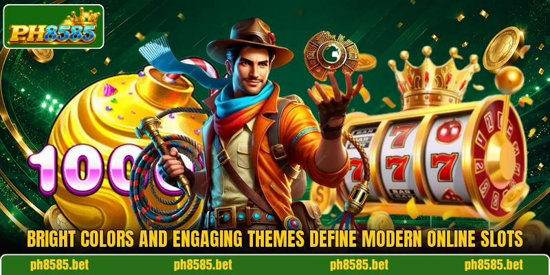 Bright colors and engaging themes define modern online slots