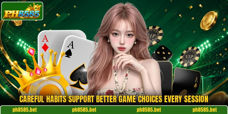 Careful habits support better game choices every session