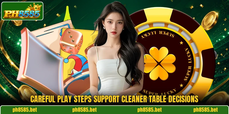 Careful play steps support cleaner table decisions Careful play steps support cleaner table decisions