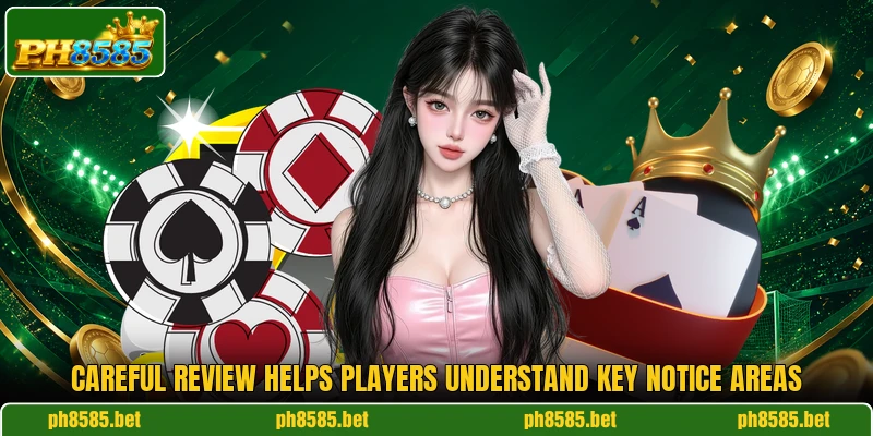 Careful review helps players understand key notice areas