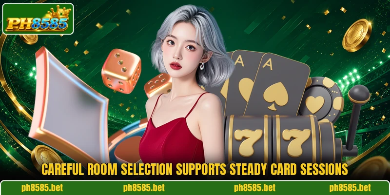 Careful room selection supports steady card sessions Careful room selection supports steady card sessions