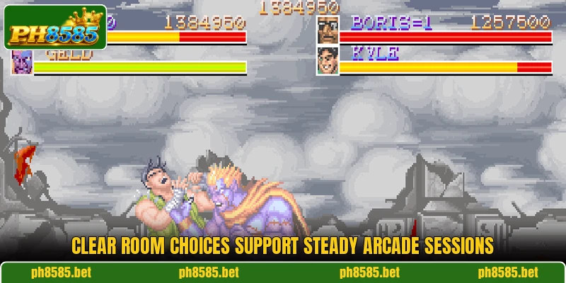 Clear room choices support steady arcade sessions