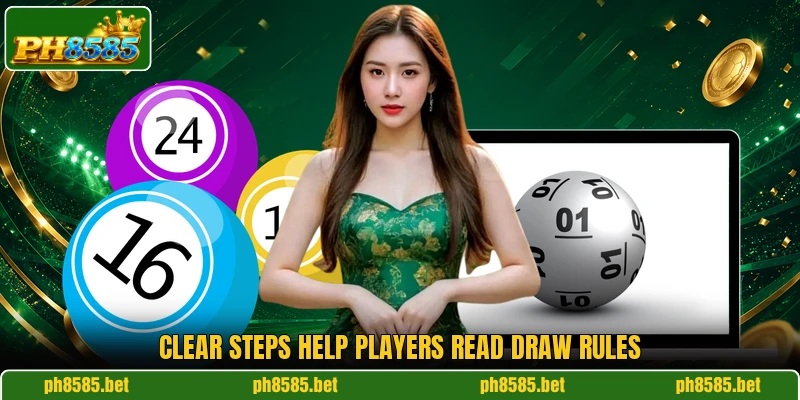 Clear steps help players read draw rules Clear steps help players read draw rules
