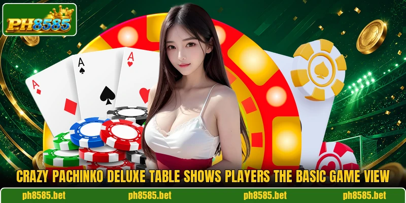Crazy Pachinko Deluxe table shows players the basic game view