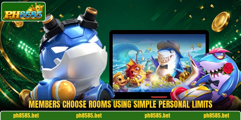 Members choose rooms using simple personal limits Members choose rooms using simple personal limits