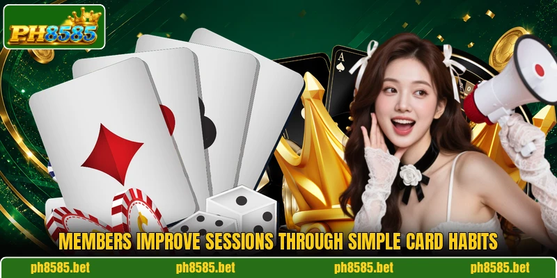 Members improve sessions through simple card habits Members improve sessions through simple card habits