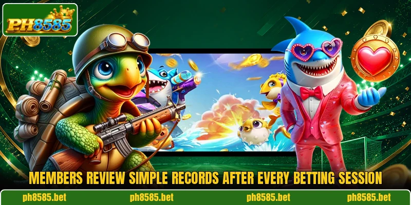 Members review simple records after every betting session Members review simple records after every betting session