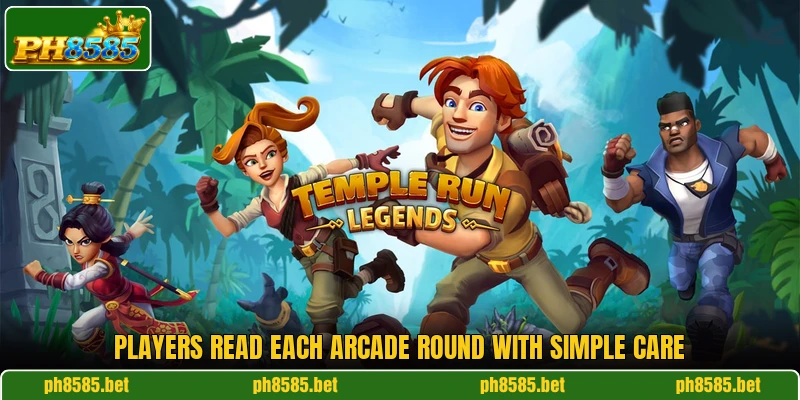 Players read each arcade round with simple care