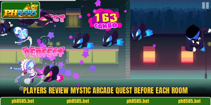 Players review Mystic Arcade Quest before each room Players review Mystic Arcade Quest before each room