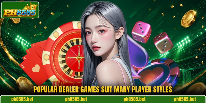 Popular dealer games suit many player styles Popular dealer games suit many player styles