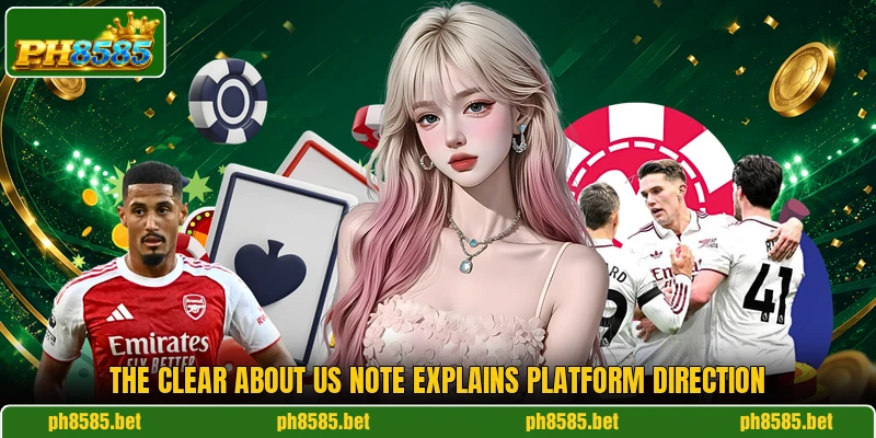 The clear about us note explains platform direction The clear about us note explains platform direction